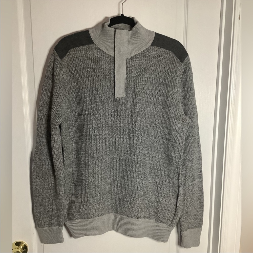 Banana Republic Cotton and Wool Quarter Zip Sweater